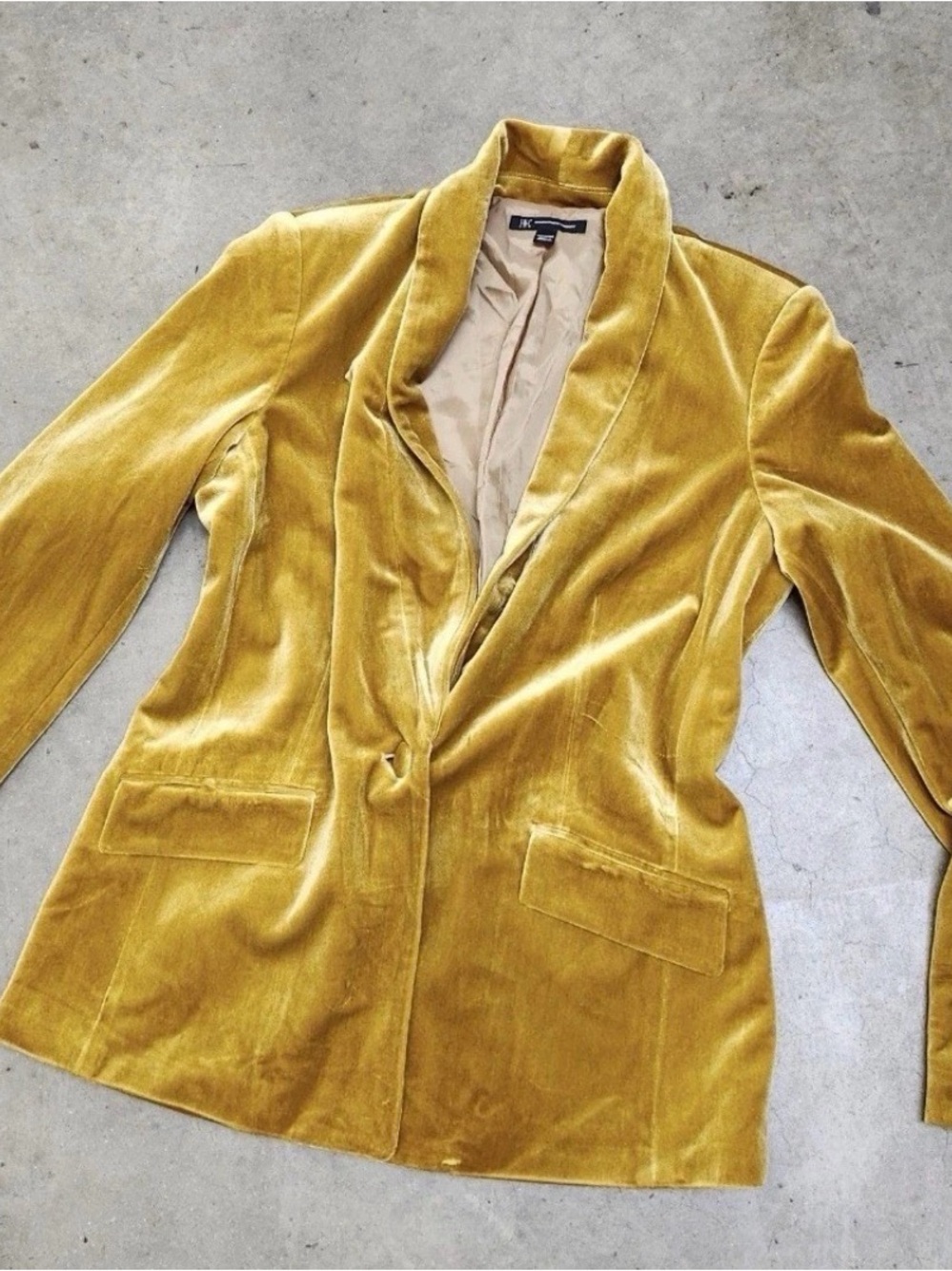 INC international Concepts Vintage Gold Blazer Jacket Womens Size Medium Jacket